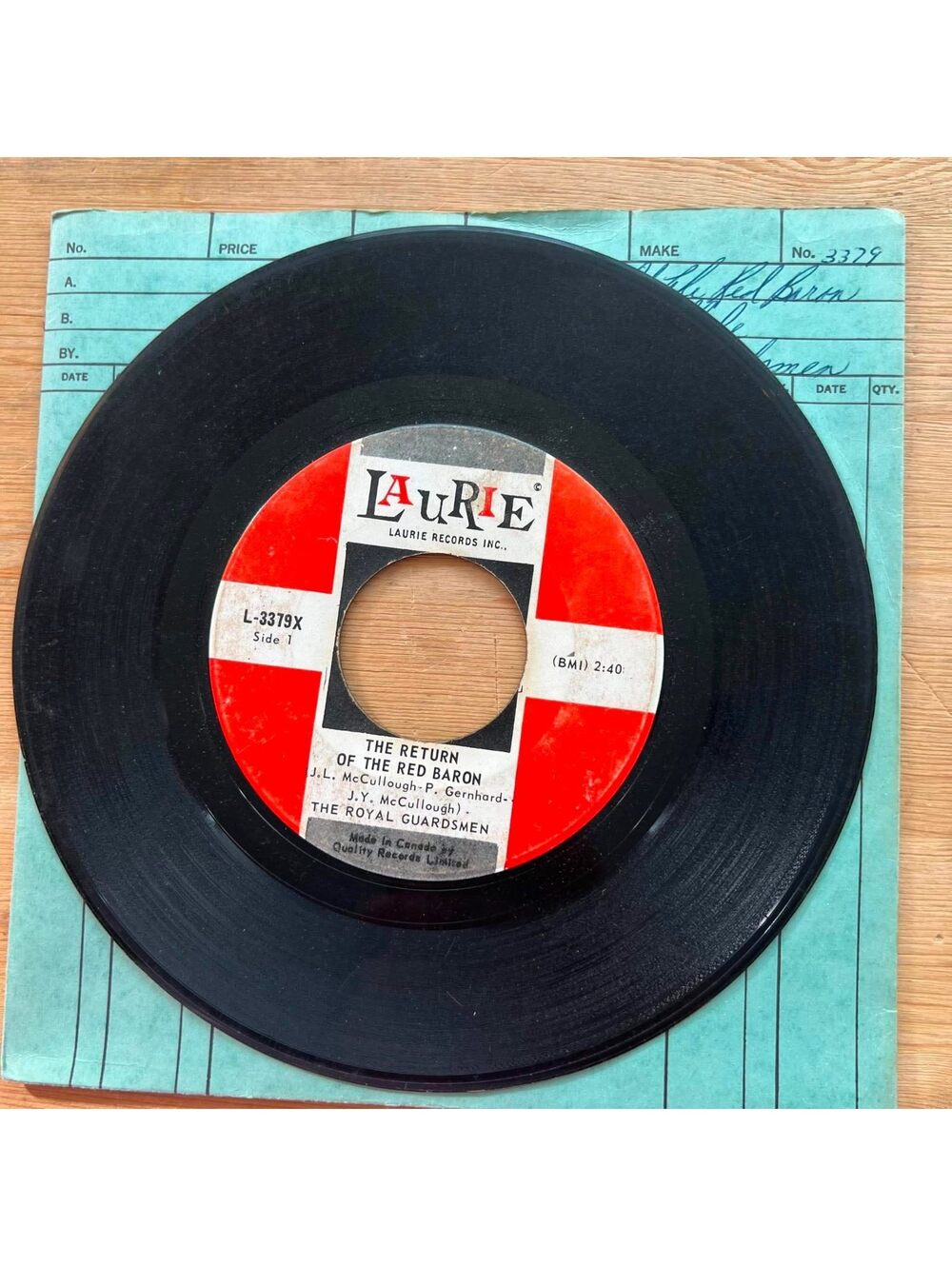 The Royal Guardsmen - The Return of the Red Baron/Sweetmeats Slide 45rpm VG+ R90